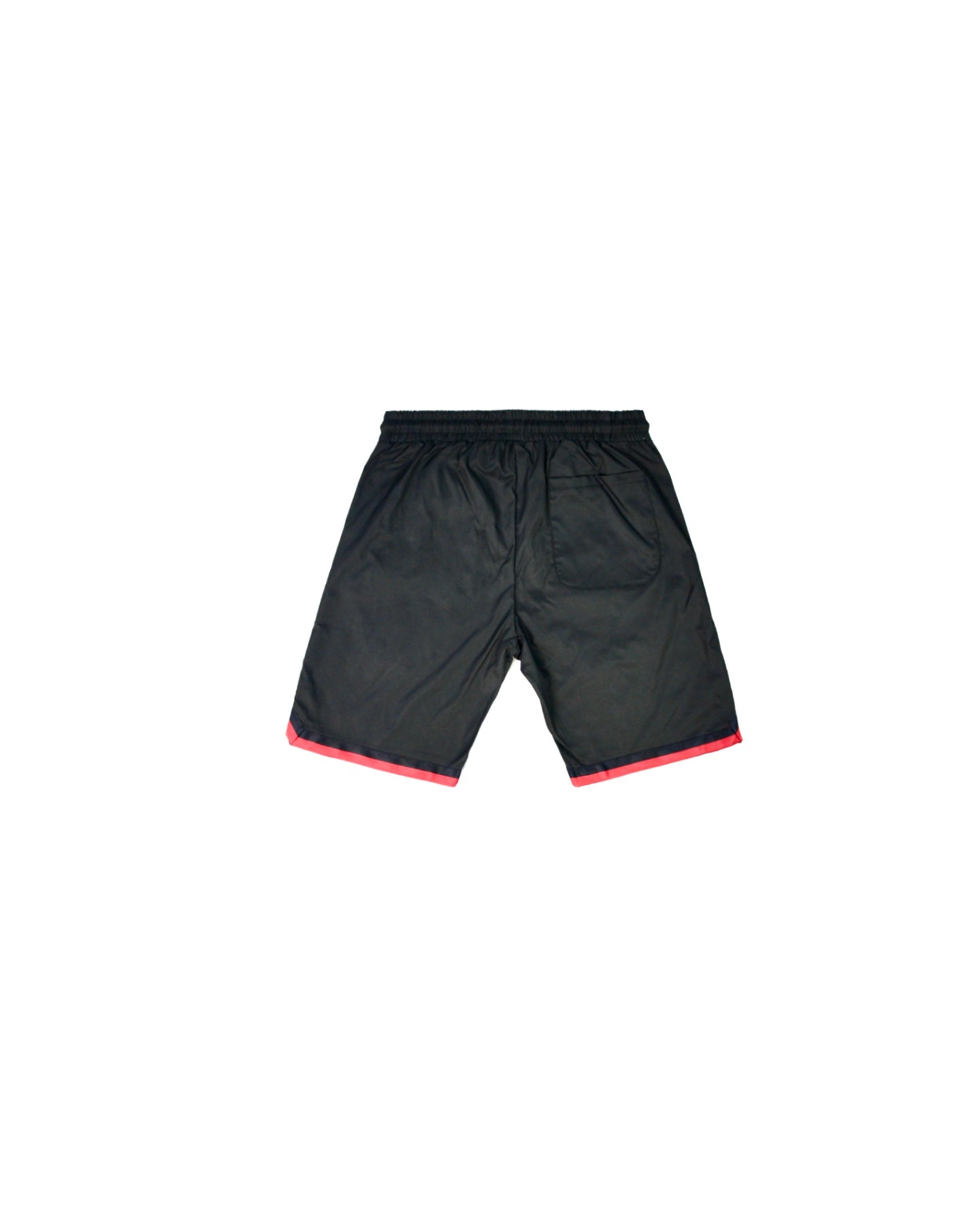 Black Red Stripe Zip Shorts